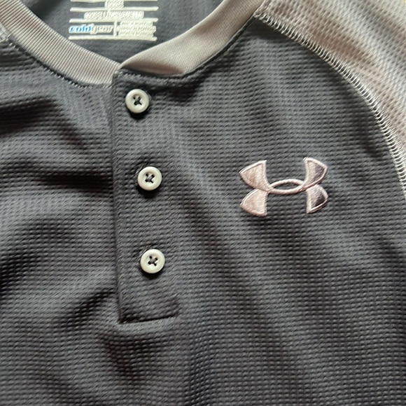 Under Armour Black and Gray Performance Long Sleeve Tee - Picture 3 of 4